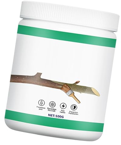 Hyuduo Tree Wound Pruning Sealer Effective Healing Paste for Home Gardening Lime Plaster for Bonsai Pruning, 1 X Brush