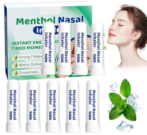 9 Pcs Inhalierstift Nasal Stick Inhalo Nasenstift Mit Menthol Nasenstick Inhalierstick Stick Nasen Inhalator Stift Inhalationsstift Nase Inhalierstift Für Die Nase Nasenihalator Stift,Kühl Erfrischend