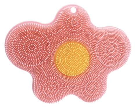 Foot Shower Scrubber | Silicone Mat with Non-Slip Suction Cups - Shower Back Scrubber Wall Mounted - for Cleaning Wash Floor Wall Bathroom Women