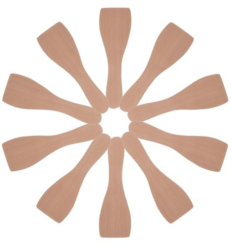 CORHAD raclette Bois 10 pièces spatule en Bois de hêtre Facile à Ranger Outils Multifonctions pour Cuisson et friture