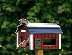 Wildlife Garden Futterhaus Futterscheune Rot