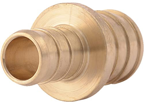 SharkBite 1/2 x 3/4 Inch Crimp Reducing Coupling, Brass Plumbing Fitting, PEX Pipe, PE-RT, UC058LFA