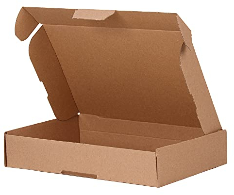 A&G-heute 50 Stück Maxibriefkartons Versandkarton | 240 x 160 x 45 mm | Umweltfreundlicher DIN A5 Karton | 2kg Belastbar Stabil | Leicht faltbar | Sicherer Versand