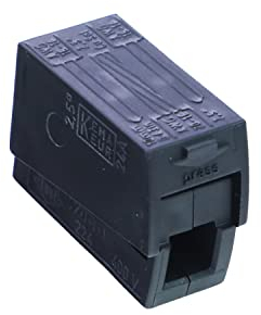 Wago - Morsetto per Lampada a 2 Poli, 140 °C, Colore: Nero