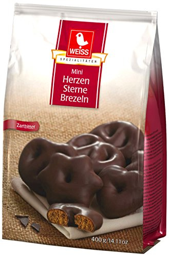 Weiss Sortiment Mini-Herzen/Sterne/Brezeln 2-Sorten Vollmilch/Zartbitter, 10er Pack (10 x 400 g)