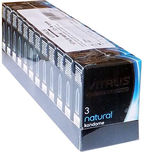 Vitalis PREMIUM Natural - 12x3 Kondome Sparpack - Top Preis-Leistungsverhältnis - zuverlässig, sicher und angenehm im Gebrauch