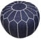 Essence of Morocco Marokkanischer Pouf Fußbank Bezug. Echtes Dunkelblaue Denim Jeans. Handgearbeitet und handgenäht.