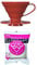 Hario V60 Red Coffee Dripper 01 with White V60 Paper Filters 100 Sheets & Measuring Scoop