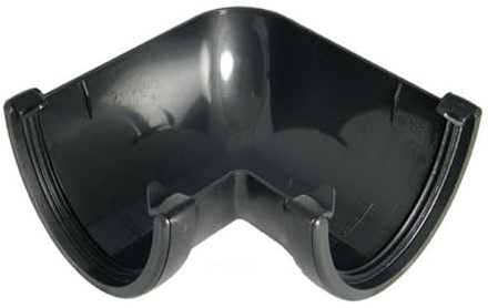 FloPlast Deepflow 90 Degree Gutter Angle Cast Iron Effect