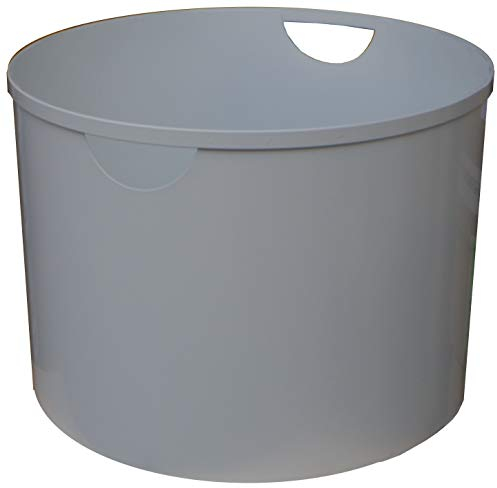 Holzkorb TermaTech Kaminholz Eimer Stahl weiß