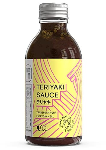 Nojó Teriyaki Sauce – Vegan Japanese Sauce – Delicious Full-Bodied Richness with Togarashi for Vegetables, Stir Frys and Marinades – 1 x 200ml Glass Bottle - Dairy & Gluten Free