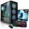 SYSTEMTREFF Basic Gaming Komplett PC Set AMD Ryzen 5 5600 6x4.4GHz | Nvidia RTX 3050 8GB DX12 | 1TB M.2 NVMe | 32GB DDR4 RAM | 27 TFT Monitor | Desktop Paket Computer für Gamer, Gaming