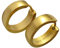 Kikuchi Damen Herren Ohrringe mit Titan Stäbchen Gold Matt Klassische Edelstahl Klapp Creolen Bogen Ø 18mm ERTS017