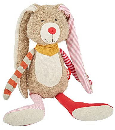 SIGIKID 39214 Hase Patchwork Sweety Mädchen Kuscheltier empfohlen ab Geburt rosa/braun