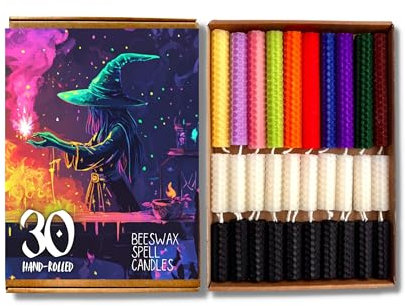 30 Bienenwachs-Zauberkerzen-Set