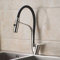 Linyuan Níquel cepillado Caño giratorio Grifo del fregadero de la cocina Pulverizador abatible Diseño de goma Baño Cocina Grifo mezclador frío caliente