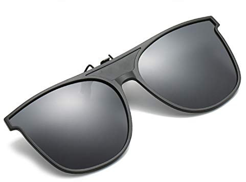 DAUCO Sonnenbrille Aufsatz Clip Polarisiert Clip auf Sonnenbrille Flip up Gespiegelt Brille Damen Herren