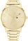 Tommy Hilfiger Analog Quarzuhr für Damen mit Goldfarben Edelstahlarmband - 1782366