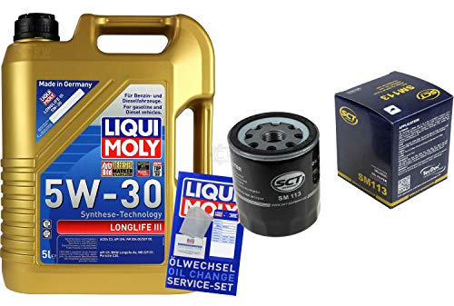 QR-PARTS 69396623 Filter Set Inspektionspaket 5 Liter Liqui Moly Motoröl Longlife III 5W-30 SCT Germany Ölfilter
