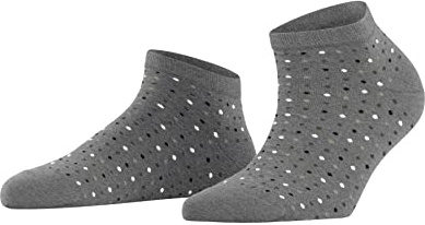 FALKE Women's Multispot Trainer Socks Breathable Cotton Short Ankle Length Extra-Soft On Skin Flat Seam In Toe Area Dot Pattern Do Not Slip In Shoe 1 Pair