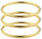 Morfetto 3mm 14K Gold Armreifen für Damen Armreif Set Edelstahl stapelbares glänzendes dünnes rundes Armreif G-8.5inch