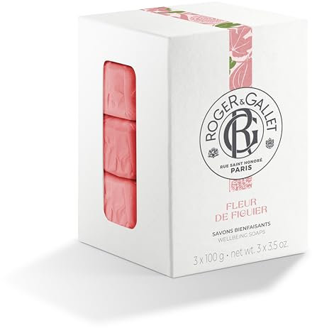 Roger&Gallet – Coffret Savons Bienfaisants Fleur de Figuier 300 g – Figue Musc Pamplemousse – 97% d'ingrédients d'origine naturelle