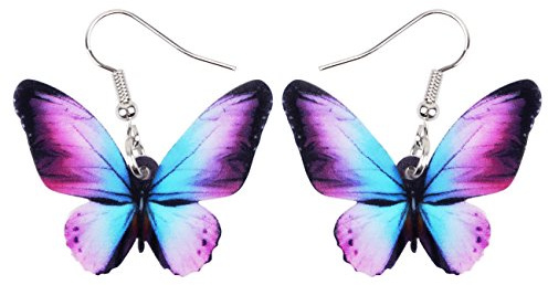 BAMAY Acryl Insekten Monarch Schmetterling Ohrringe baumeln Schmuck blau Morpho Schmetterling Ohrringe für Frauen Mädchen Charms Geschenke