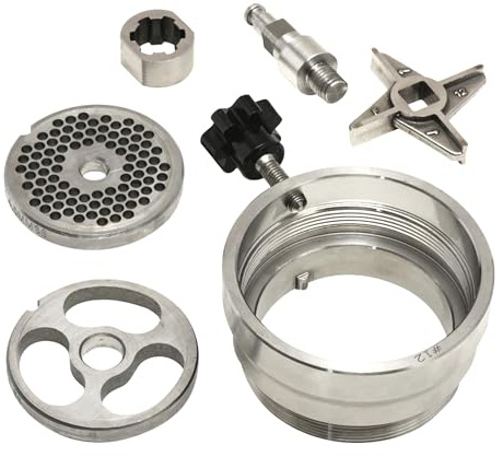 LEM Products 8 DualGrind Adapter, Edelstahl Fleischwolf-Aufsatz, ideal für den regelmäßigen Gebrauch