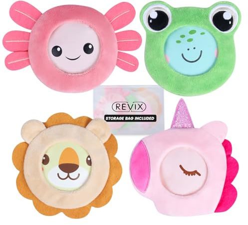 REVIX Boo Boo Kühlpads für Kinder, 4 Stück Wiederverwendbare Kühlpack Kalt und Warm Kompresse mit Stoffbezügen, Kühlpacks Kids zur Schmerzlinderung, Beulen & Prellungen, Weisheitszähne
