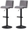 JaHECOME Samt Barhocker 2er Set Barstuhl Bistrohocker mit Rückenlehne, gepolsterter Sitzfläche höhenverstellbar 360° drehbar für Bar, Küche, Bistro, Counter, Esszimmer und Café (2, Gray)