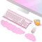 Mardiko Cloud Mouse & Keyboard Support, Memory Foam Wrist Rest with Anti-Skid Coasters, Ergonomic Pad for Office, Home, Games, Pink