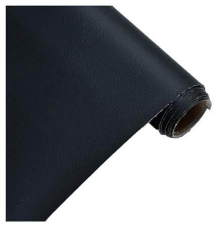 Kunstleder Leder Stoff Lederimitat Meterware Kunstleder Lederimitat Lederstoff Polsterstoff Möbelstoff Meterware Bezugsstoff - PVC Kunstleder Rindsleder Optik Stoff Grau (Color : Black, Size : 1.6X1