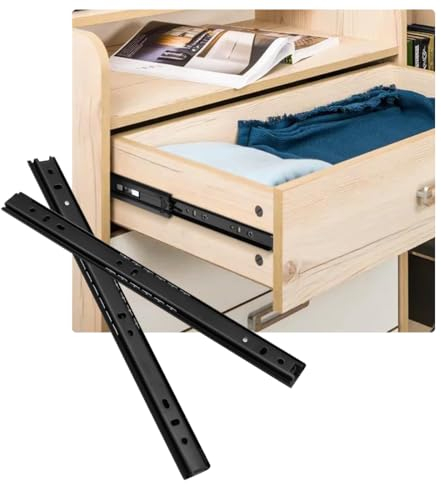 VIVIIHOO 2 paia di binari per cassetti con guida sottostante, estraibili completamente estraibili per cassetti, con capacità di carico di 45 kg, cassetti estraibili parziali per una facile