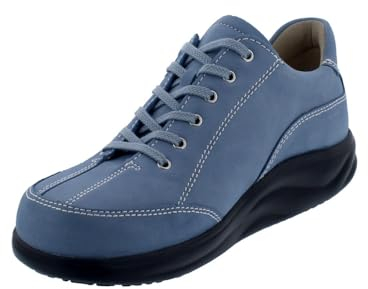 Finn Comfort FINNAMIC Otaru Damen Halbschuhe Schnürschuhe blau Blue Nubukleder
