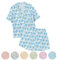 ERGRFHNL Womens 2 Piece Roller Rabbit Pajamas Cute Monkey Pajamas Preppy Kids Set Roller Rabbit Pjs Roller Rabbit Pajamas Dupes (Blue,150)