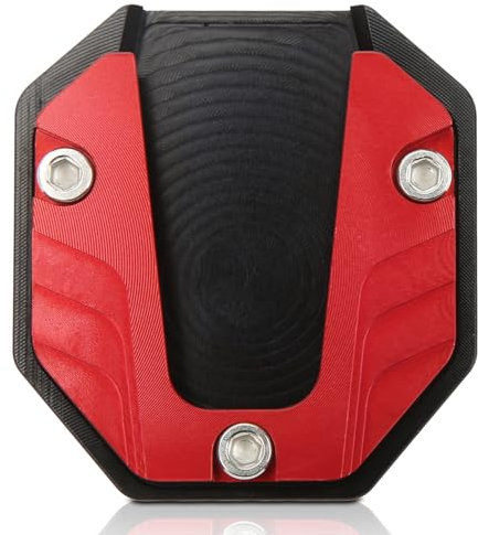 WODHMIEY Piastra di Estensione Cavalletto Laterale,Piastra Allargata Staffa Laterale Antiscivolo Universale per Moto,Cavalletto Laterale Prolunga Estensione Cavalletto Laterale Moto Supporto (Rosso)