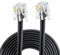 High Speed RJ11 to RJ11 ADSL Cable, 2m Ethernet Extension Lead for Wifi Router, Internet Lead, Modem Cable for Broadband Port, 4 Pin Long Wire, Internet Landline for Router, Modem, Phone Socket