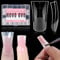 NOVO OVO Duck Nail Dual Forms for Poly Gel Toenail Extension, Reusable Full Cover Molds for French Tip Acrylic Duckies, Nail Art Design Molds for Manicure, for Salon & DIY at Home 240 Pcs 12 sizes