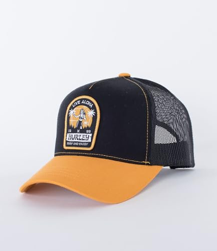Hurley Herren M Live Aloha Trucker Cap, Schwarz, Einheitsgröße EU