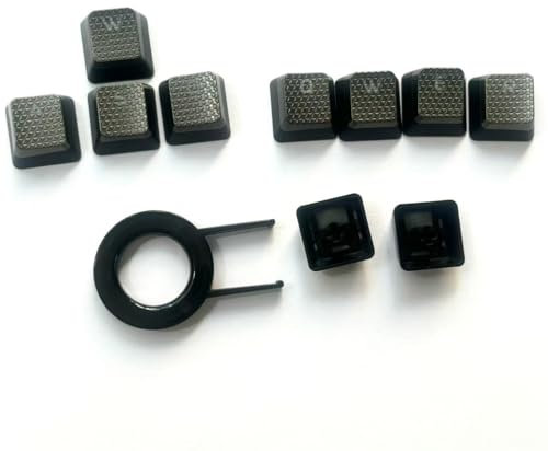 W A S D Q W E R D F Keycaps for Corsair K100 K55 K95 SE XT Mechanical Gaming Keyboard (Black 10pcs)