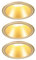 Paulmann 98201 Einbauleuchte Cole starr rund incl 3x6W Einbaustrahler gold matt Spot Aluminium, Kunststoff Einbaulampe GU10