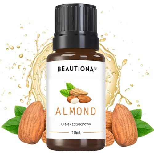 Beautiona, 100% Naturrein Ätherisches Öl für Aromatherapie, Duftlampe, Aroma Diffuser, Massage, Naturkosmetik | Premium Qualität (10 ml, Mandel)