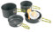 FUNYKICH Juego de 11 piezas de cocina portátil para camping, juego de ollas y sartenes antiadherentes, cuencos apilables ligeros, cuchara de sopa con bolsa de almacenamiento para camping, mochileros