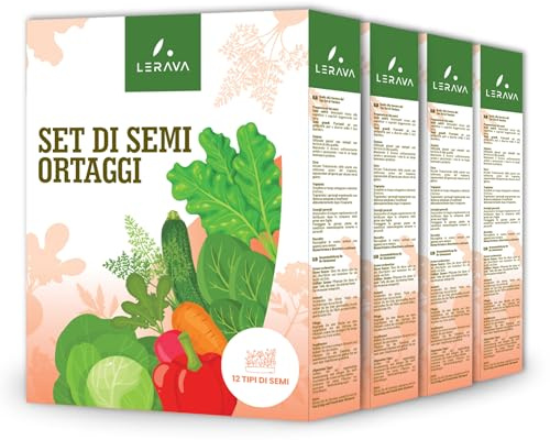 LERAVA® Gemüsesamen Set [BIO] - 12 verschiedene Samenarten - Vielfalt an Saatgut für Hochbeet und Garten – Samen Gemüse für Eigenanbau – Gemüsevielfalt für Zuhause – Samen Set Saat - Pflanzensamen