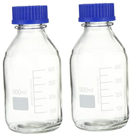 MAGICLULU 2pièces Bouteille De Réactif Verre Étanche De Laboratoire Bouteille De Stockage De Liquide