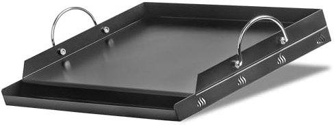 BBQ-Toro Stahl Keramik Grillplatte 63 x 41 cm | Keramikbeschichtete Grillplatte | Rechteckig, Universal und Massiv | Keramik Grillblech für Holzkohle und Gas, Grillzubehör, Grillschale