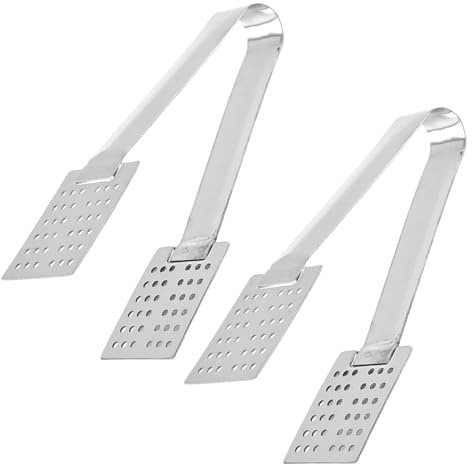 2PCS Tea Bag Squeezer Stainless Steel Holder Tongs Spoon Strainer Clip for Gripping Ice Cubes Teabag Tool 14cm