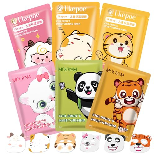 6 Pièces Masque Visage Fille, masque Beauté Ado