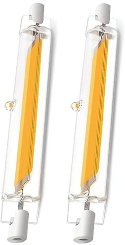 ACAATVE R7S LED 78mm Dimmbar | 10W R7S LED Lampen Ersatz für 100W Halogenstab, Led 78mm Naturweiß 4000K 1000LM, Kein Flackern, 360°Abstrahlwinkel für Stehlampe Wandleuchte Deckenfluter, 2er Pack
