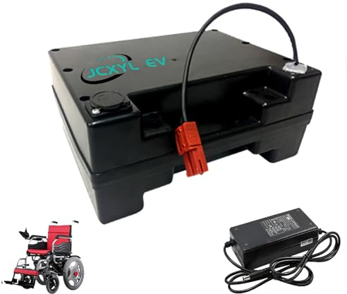 JCXYL EV 24V 20Ah 25Ah 30Ah Lithium-Ionen-Akku für Rollstühle, 24-Volt-Akku, wiederaufladbar, als Ersatz für Bleiakkus, inklusive Ladegerät,Anderson,24V 20Ah